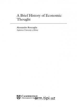 A Brief History of Economic Thought