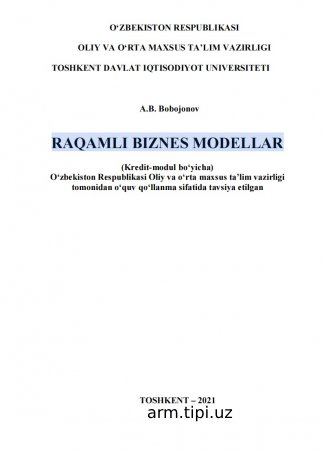 RAQAMLI BIZNES MODELLAR