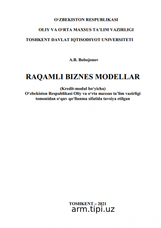 RAQAMLI BIZNES MODELLAR