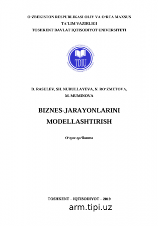 BIZNES-JARAYONLARINI  MODELLASHTIRISH
